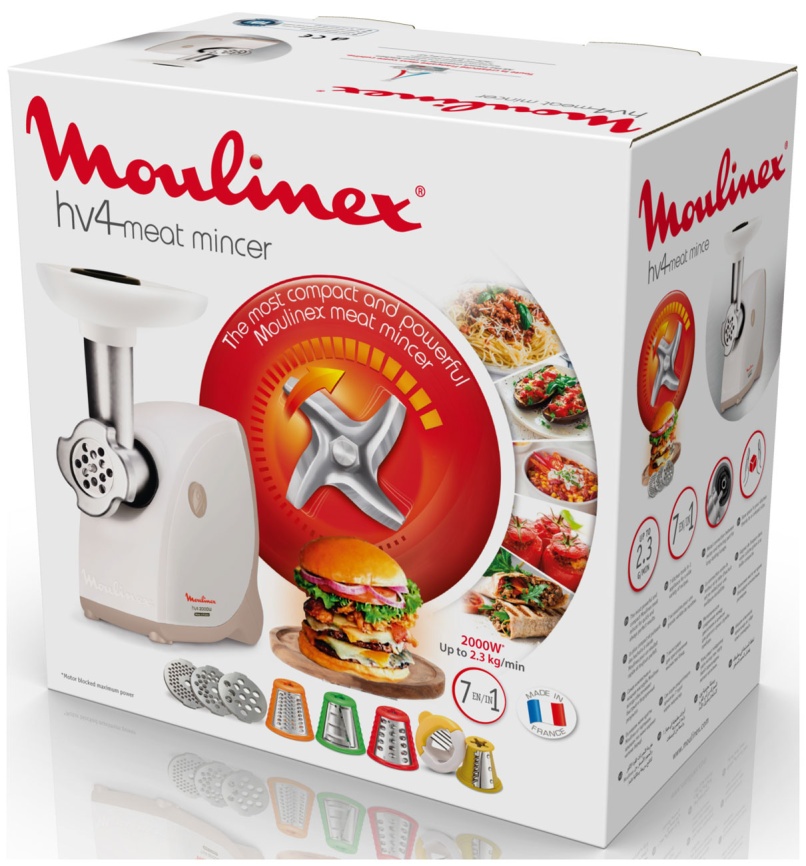 Мясорубка Moulinex Hv4 ME476132, белый фото 9