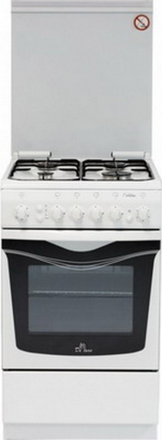 Газовая плита De luxe 506040.01г 50 см, 54 л, 4 конфорки, белый фото 1