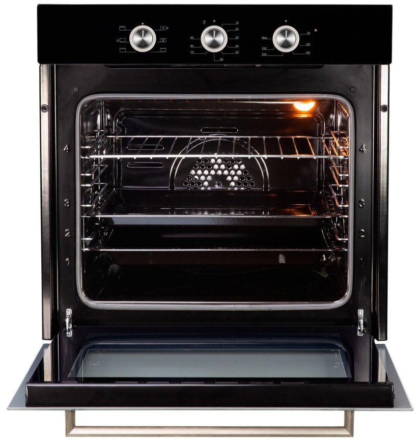 Электрический духовой шкаф Zigmund & Shtain E 151 B 60 см, 72 л, гриль и конвекция, черный фото 4