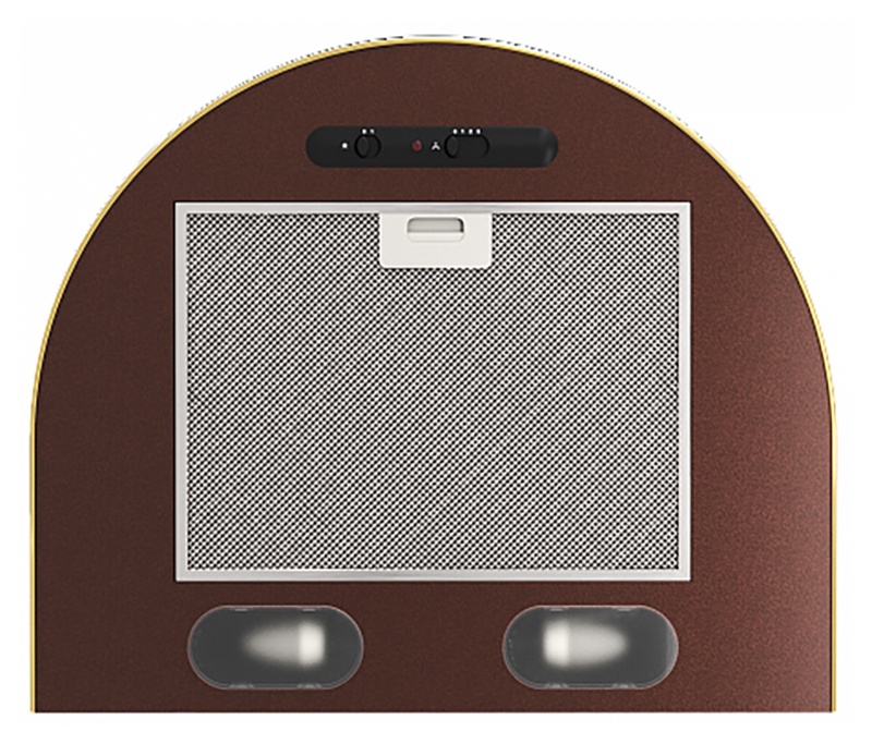 Вытяжка Elikor Вытяжка кухонная Elikor Эпсилон 60 225 Вт 120 мм, медь золотой кант фото 4