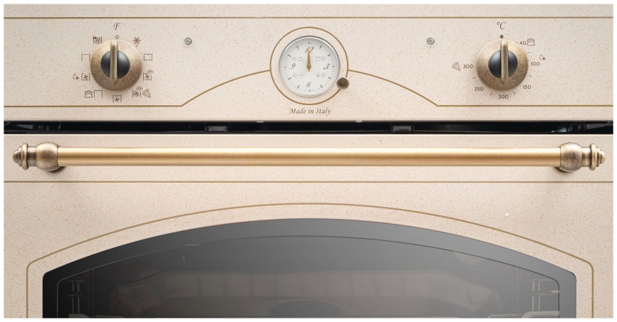 Электрический духовой шкаф De’Longhi CM 9L OW PPP RUS 59 см, 74 л гриль конвекция, бежевый фото 2