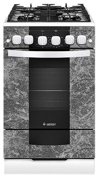 Газовая плита Gefest ПГ 5500-02 0113 58 см, 52 л, 4 конфорки, черный фото 1