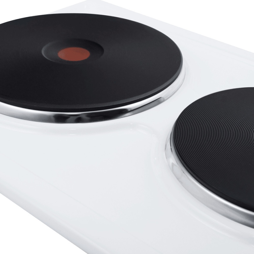 Электрическая варочная панель Maunfeld EEHE.32.4W 29 см, 2 конфорки эмаль, белый фото 7