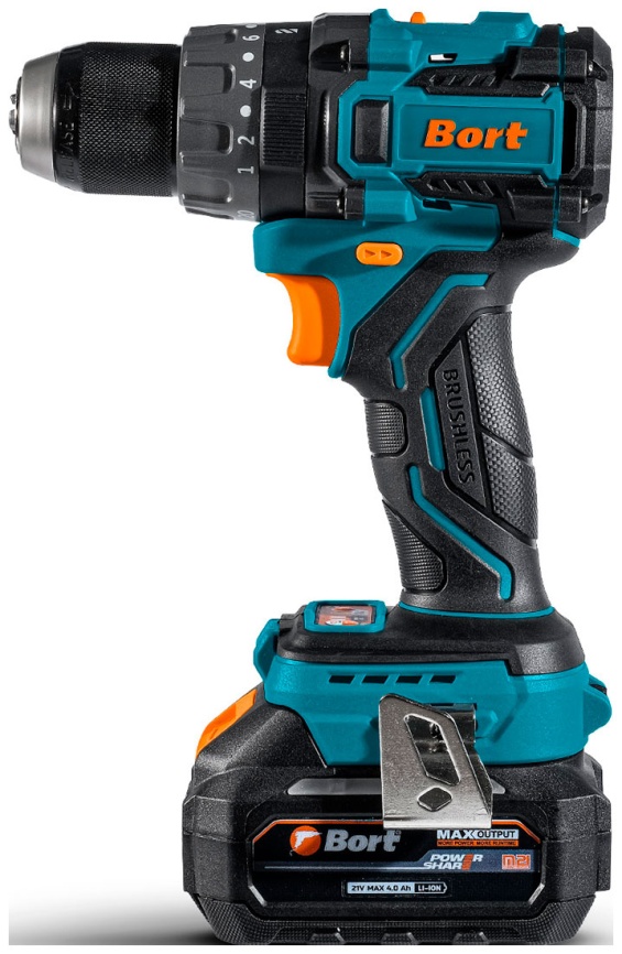 Дрель-шуруповерт аккумуляторная Bort ударная, BAB-21U (2x4А.ч) фото 3