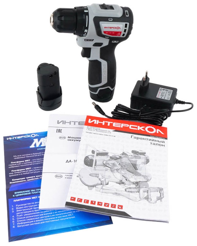 Дрель-шуруповерт аккумуляторная Интерскол ДА-10/12В 38 МиниМАКС Li-ion кейс 2 аккум. 2,5Ач ЗУ фото 7
