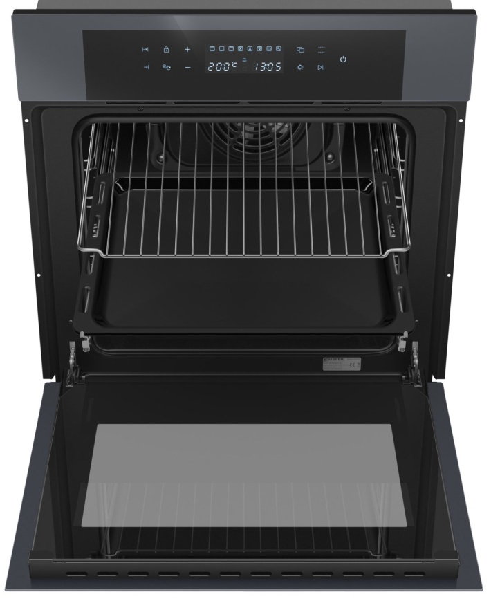 Электрический духовой шкаф Meferi MEO6010GR ULTRA 59 см, 65 л гриль конвекция, серый фото 4