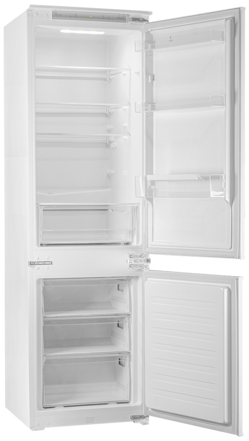 Встраиваемый двухкамерный холодильник LEX RBI 201 NF No frost, белый фото 6