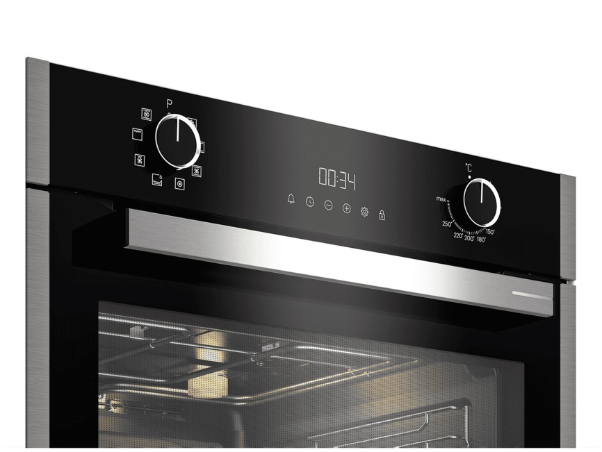 Электрический духовой шкаф Grundig GEBM19300BC 59 см, 72 л, гриль и конвекция, черный фото 3