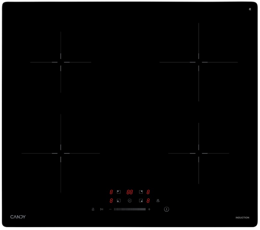 Электрическая варочная панель Candy CHXY64TB 59 см, 4 конфорки стеклокерамика, черный фото 1