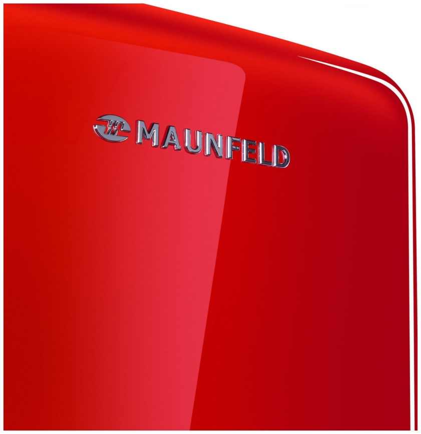 Двухкамерный холодильник Maunfeld MFF186NFRR No frost, красный фото 9