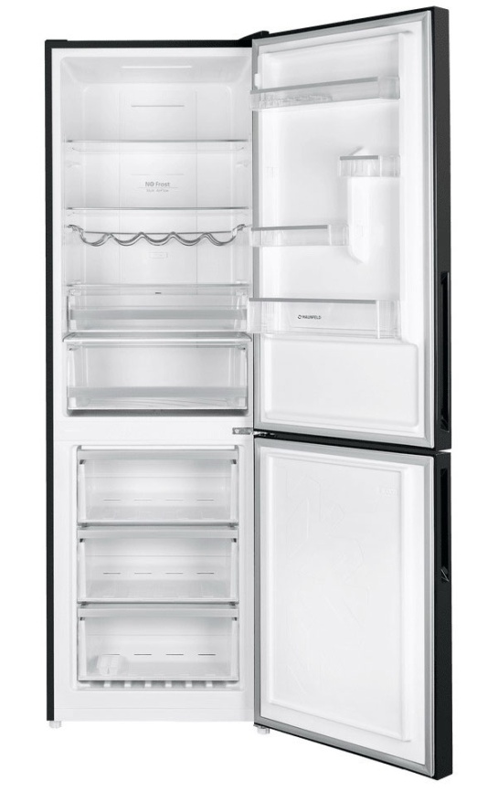 Двухкамерный холодильник Maunfeld MFF185NFB Inverter No frost, черный фото 3