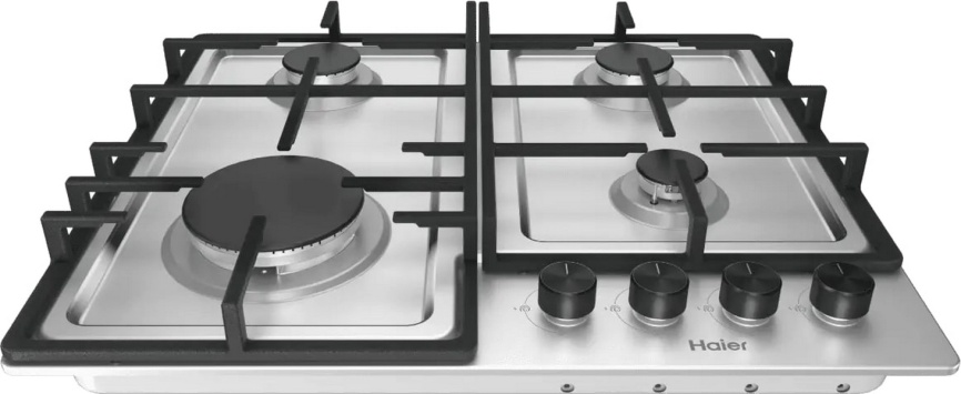 Газовая варочная панель Haier Газовая варочная панель Haier HHQ-M64CX  4 конфорки, серебристый фото 5