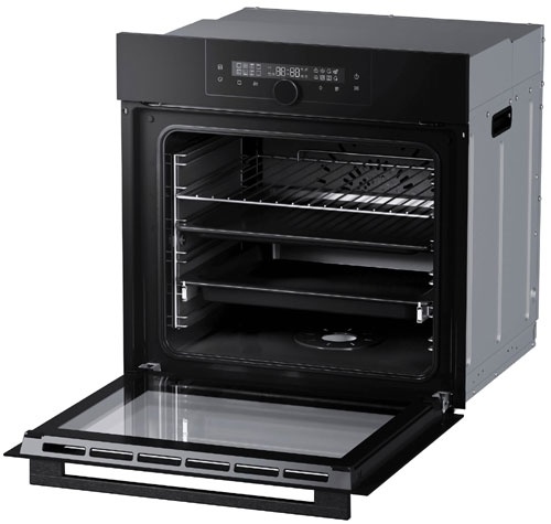 Электрический духовой шкаф Haier HOQ-F6QSN3GB 59 см, 72 л, гриль и конвекция, черный фото 2