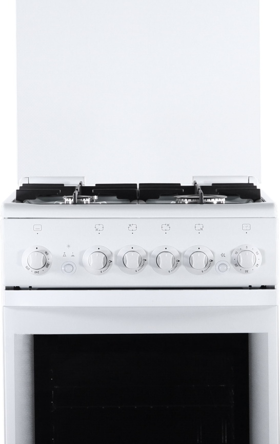 Газовая плита De luxe 506040.03 г 50 см, 54 л, 4 конфорки, белый фото 9
