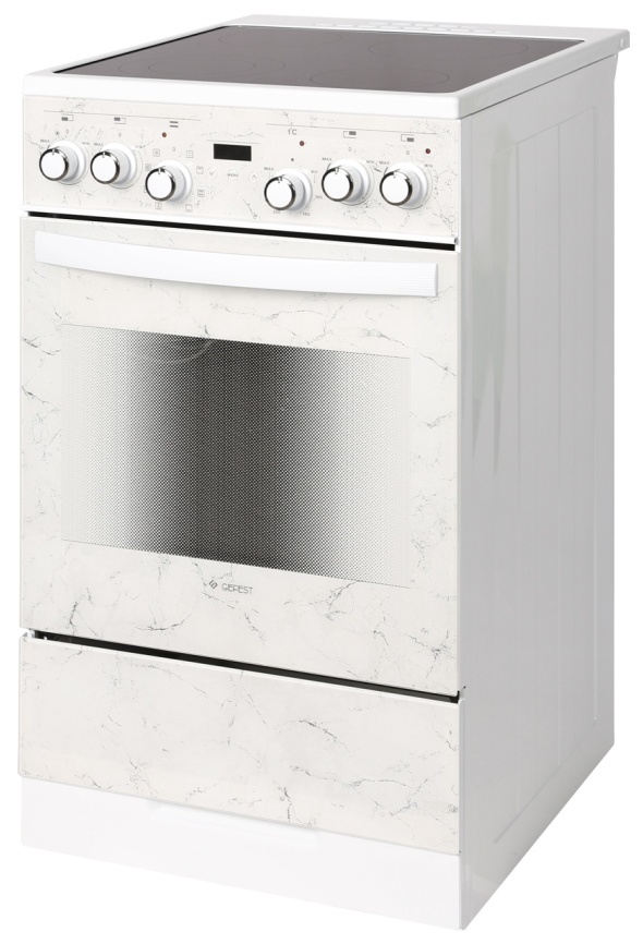 Электроплита Gefest 5560-03 0042 50 см, 55 л, 4 конфорки, белый фото 2