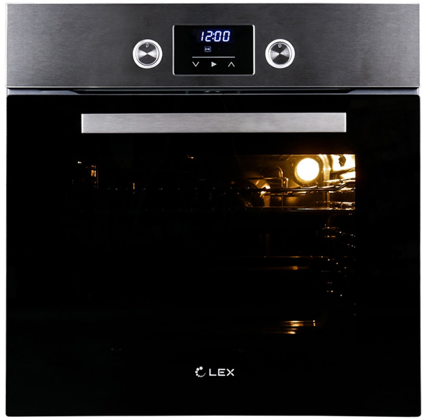 Электрический духовой шкаф LEX EDP 093 IX NEW 59 см, 60 л гриль конвекция, серебристый фото 1