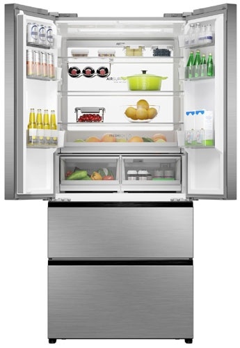 Многокамерный холодильник Haier HB16FRSAAAERU No frost, серый металлик фото 4
