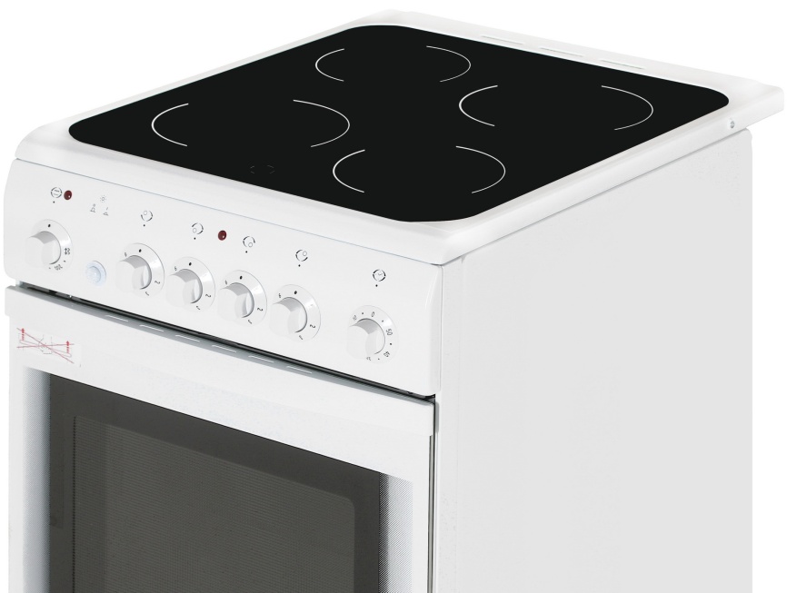 Электроплита De luxe 506004.03 эс 50 см, 4 конфорки, белый фото 10