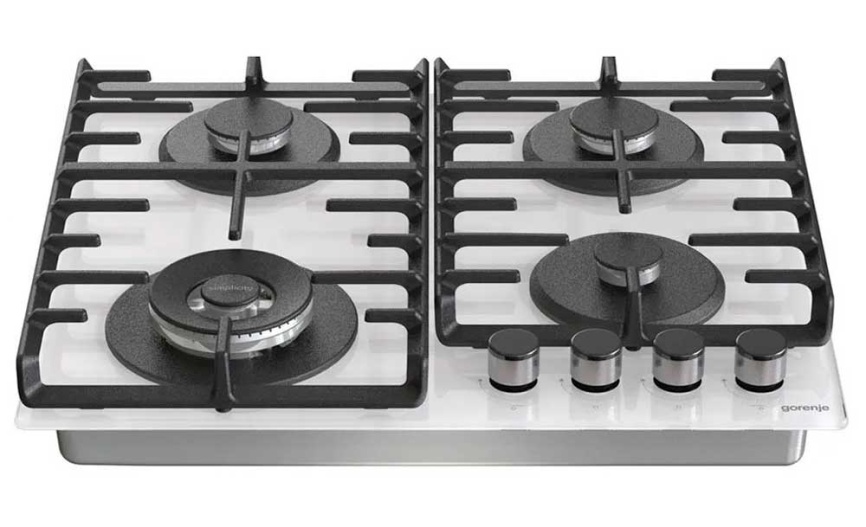 Газовая варочная панель Gorenje GTW642SYW 60 см, 4 конфорки электроподжиг газконтроль, белый фото 2