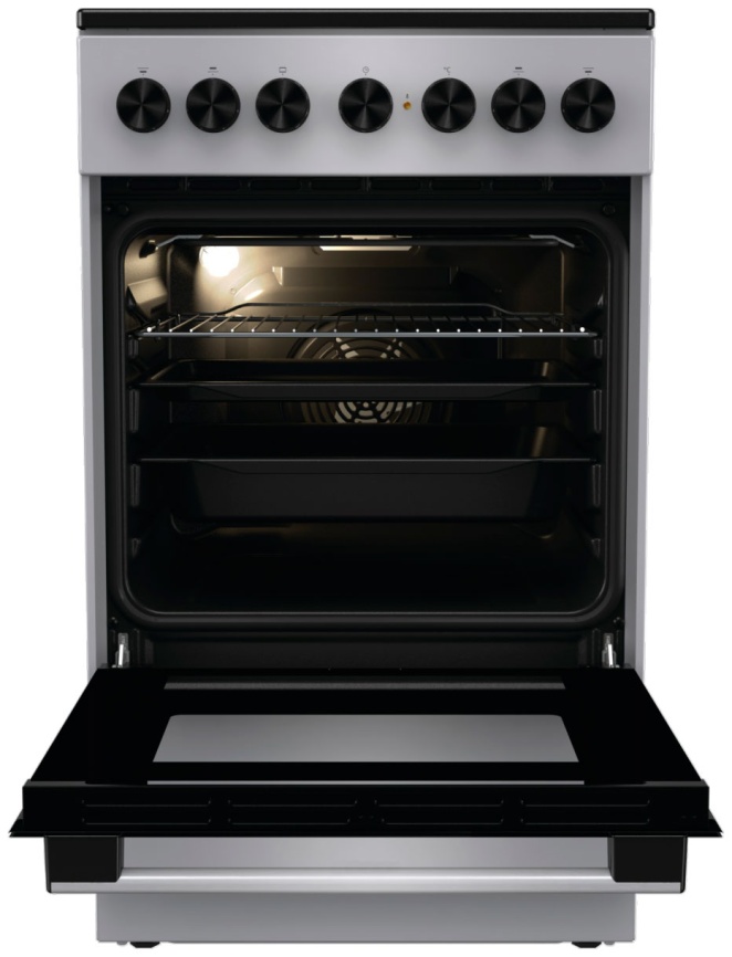 Электроплита Gorenje GEC5B41SG 50 см, 4 конфорки, серебристый фото 4