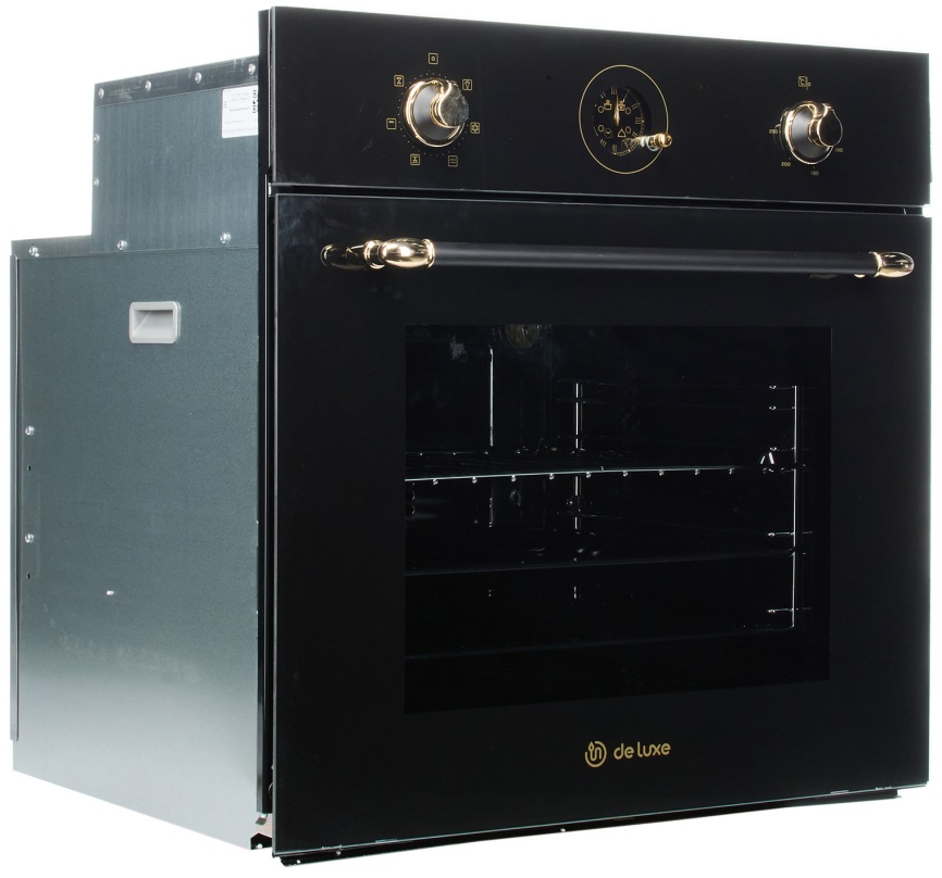 Электрический духовой шкаф De luxe 6006.05эшв-151 59 см, 64 л, гриль и конвекция, черный фото 3