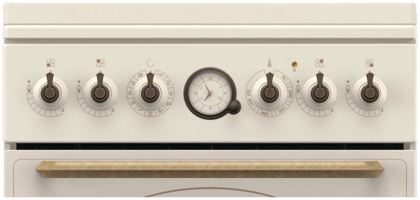 Комбинированная плита Gorenje GKS5B70CLI 50 см, 70 л, 4 конфорки, бежевый фото 8