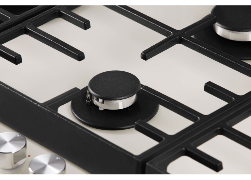 Газовая варочная панель Hiberg VM 9155 Y 87 см, 5 конфорок электроподжиг газконтроль, бежевый фото 10