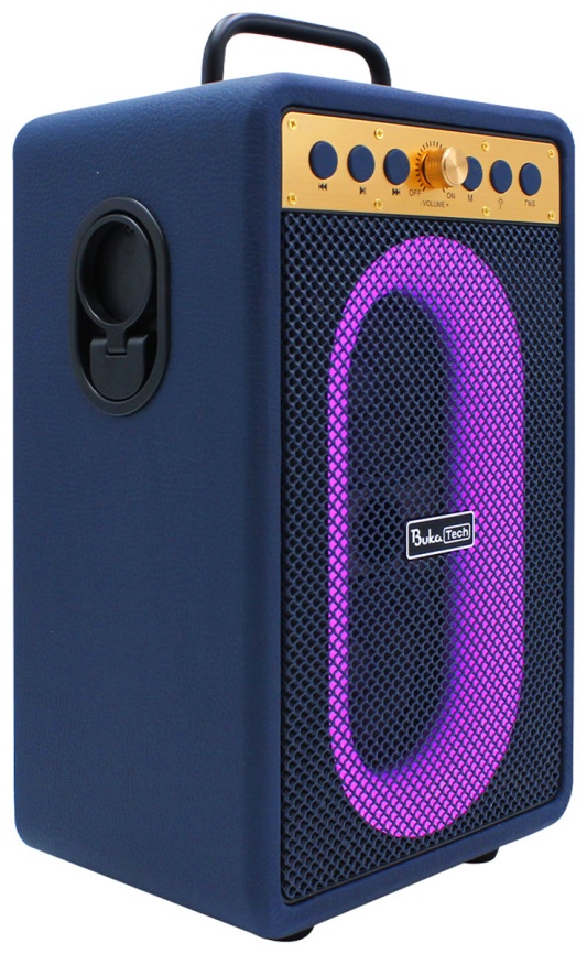 Портативная колонка с двумя микрофонами BukaTech Ella, темно-синий фото 8