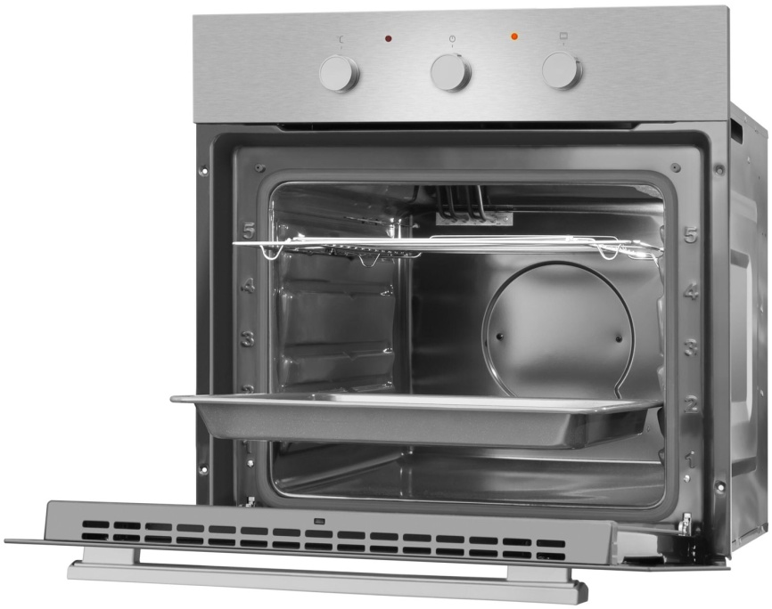 Электрический духовой шкаф Hansa BOEI64111 Quadrum 59 см, 68 л гриль, серебристый фото 5
