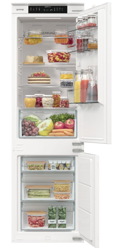 Встраиваемый двухкамерный холодильник Gorenje NRKI517141 No frost, белый фото 5