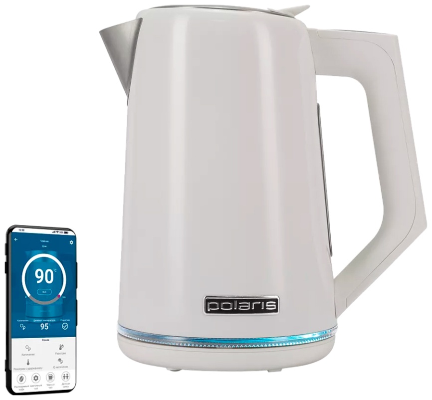 Чайник электрический Polaris PWK 1746 CAD WIFI IQ Home, белый фото 1