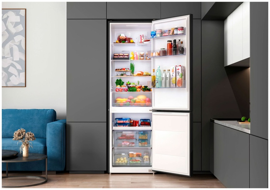 Двухкамерный холодильник LEX LKB185BLGIDMax No frost, черный фото 5