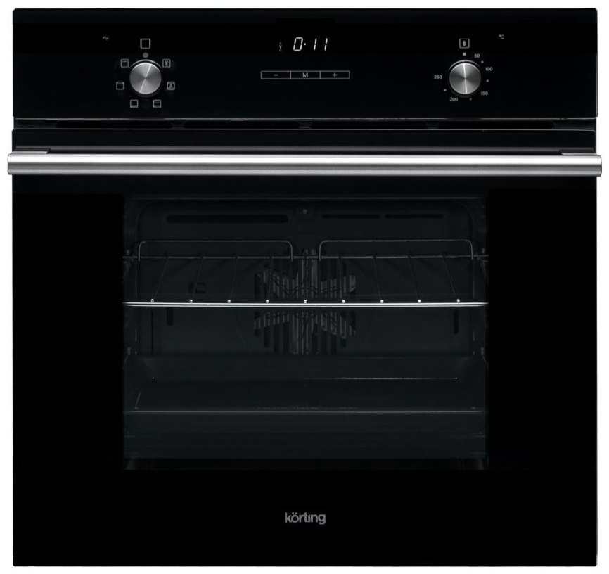 Электрический духовой шкаф Korting OKB 760 FN 59 см, 67 л, гриль и конвекция, черный фото 1