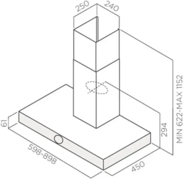 Вытяжки JET AIR TOUCH BL/A/60-PRF0099977A фото 4