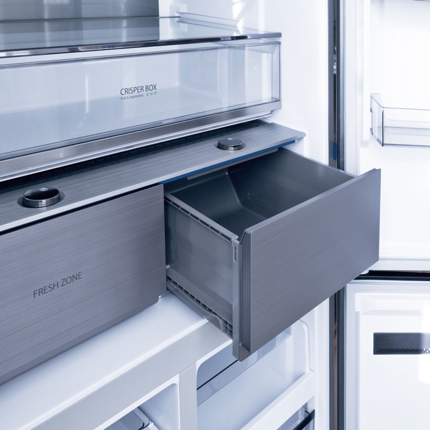 Многокамерный холодильник Centek CT-1746 NF Beige Glass фото 7