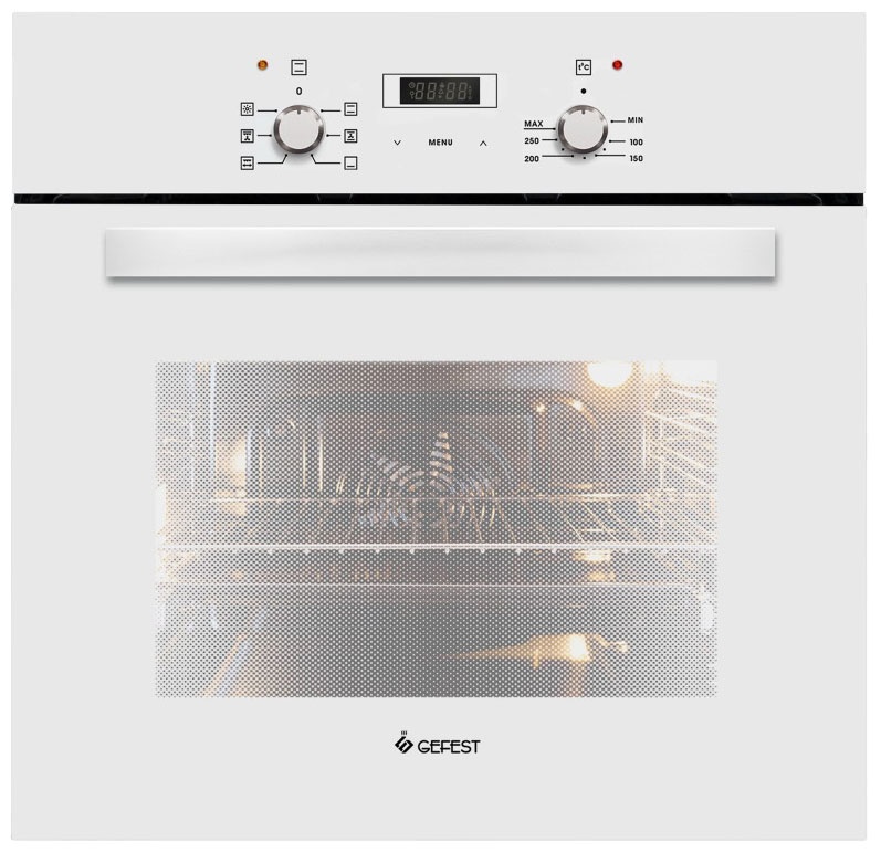 Электрический духовой шкаф Gefest ЭДВ ДА 622-02 Б S 59 см, 55 л гриль конвекция, белый фото 1