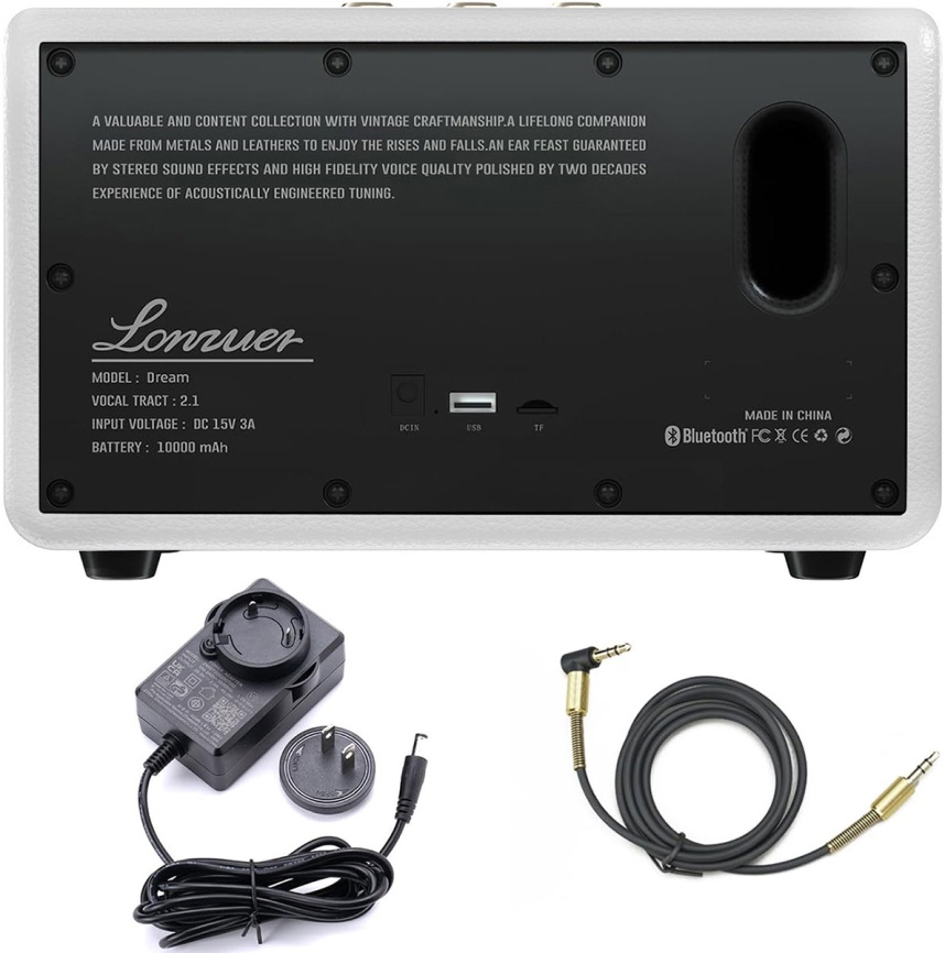 Портативная колонка Lonzuer Dream, белый фото 4