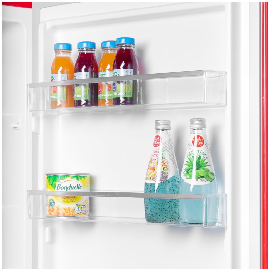 Двухкамерный холодильник Maunfeld MFF186NFRR No frost, красный фото 10