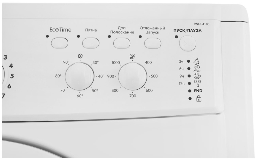 Стиральная машина Indesit Стиральная машина Indesit IWUC 4105 автомат 4 кг, 60 см, белый фото 9