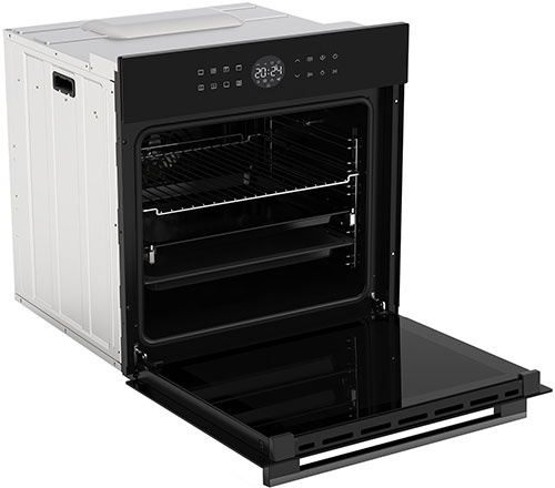 Электрический духовой шкаф Haier HOX-T08AMTB 59 см, 76 л, гриль и конвекция, черный фото 2