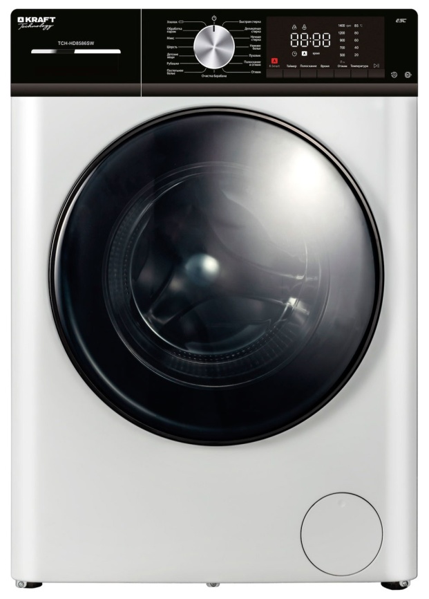 Стиральная машина Kraft Стиральная машина Kraft Technology TCH-HD8586SW автомат 8 кг, белый фото 1
