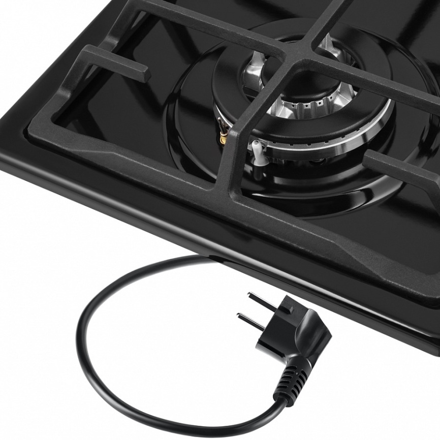 Газовая варочная панель Maunfeld EGHE.32.63CB/G 32 см, 2 конфорки электроподжиг газконтроль, черный фото 11