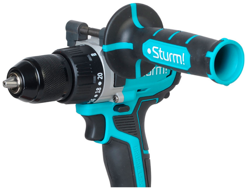 Дрель-шуруповерт аккумуляторная Sturm! CD2080I, 18В, 1BatterySystem, 80Нм, 2х3.0Ач, 5в1, доп. рук, кейс фото 4