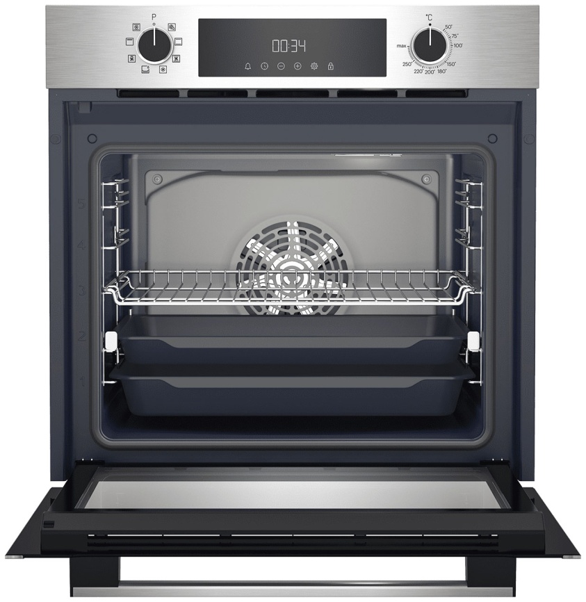 Электрический духовой шкаф Grundig GEBM11300XC 59 см, 72 л гриль конвекция, серебристый фото 3