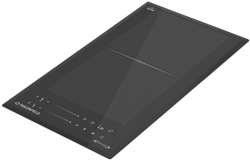 Электрическая варочная панель Maunfeld CVI292S2FDGR Inverter 29 см, 2 конфорки стеклокерамика, черный фото 4