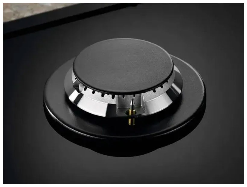 Газовая варочная панель Electrolux KGG6456K 59 см, 4 конфорки, черный фото 2