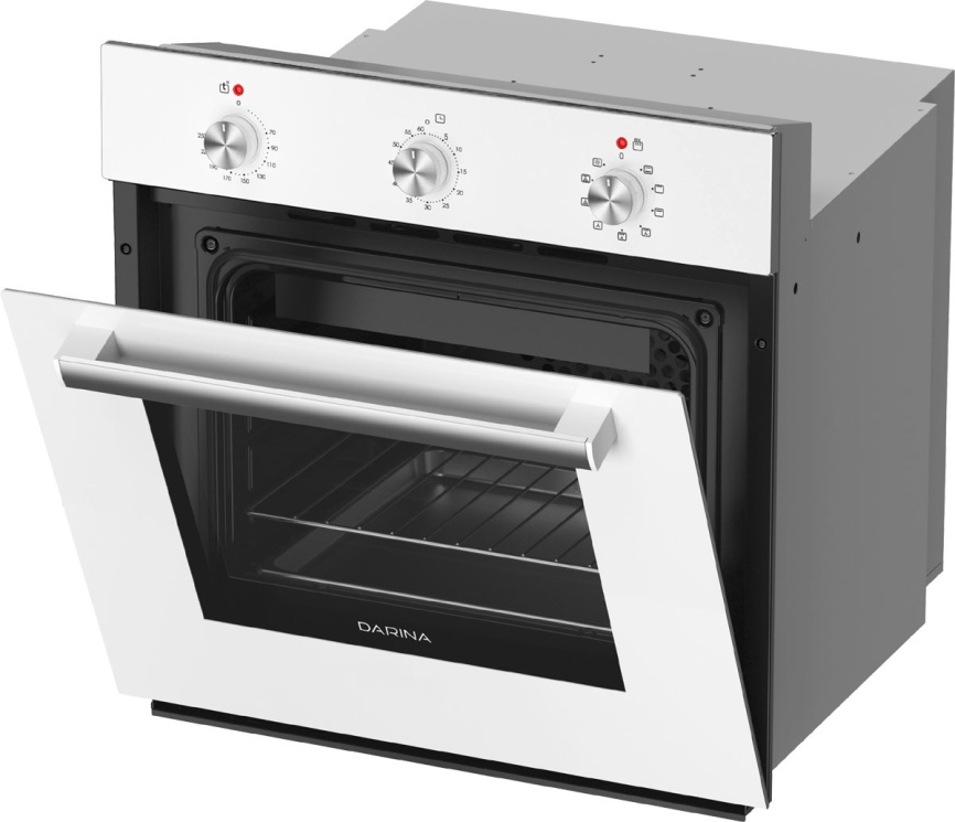 Электрический духовой шкаф Darina 1U BDE 111 707 W 59 см, 50 л гриль конвекция, белый фото 4