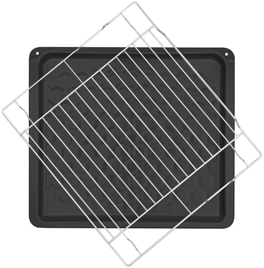 Электрический духовой шкаф Hansa BOEI64111 Quadrum 59 см, 68 л гриль, серебристый фото 9