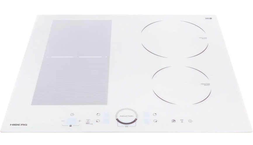Электрическая варочная панель Hiberg i-MS 6049 W 59 см, 4 конфорки стеклокерамика, белый фото 2