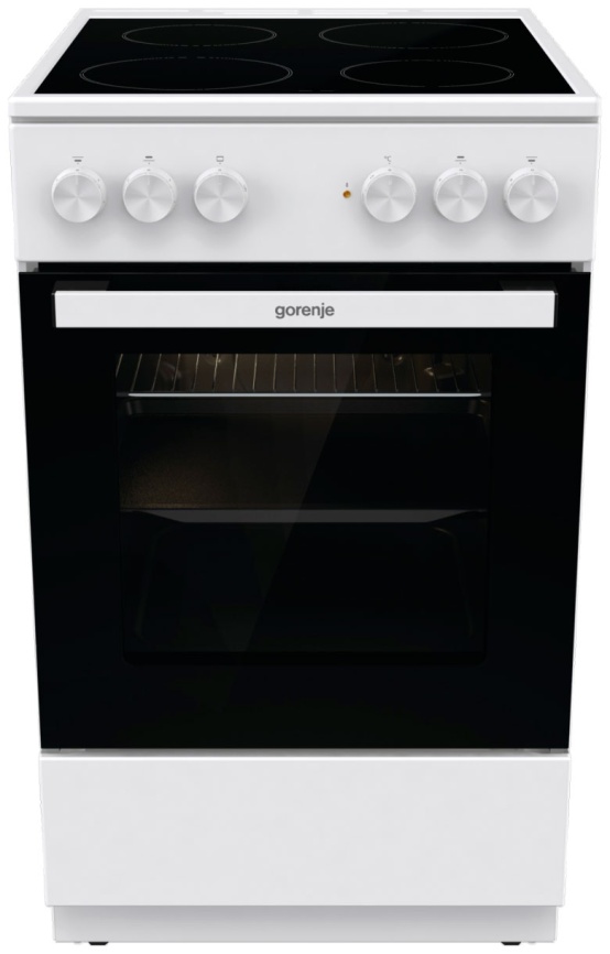 Электроплита Gorenje GEC5A12WG-B 50 см, 4 конфорки, белый фото 1